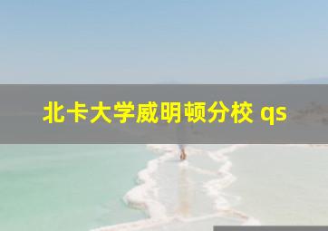 北卡大学威明顿分校 qs